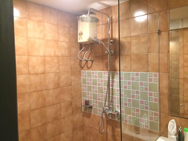 可変式シャワーがうれしい