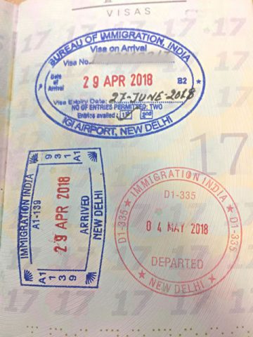 取得したインドビザ