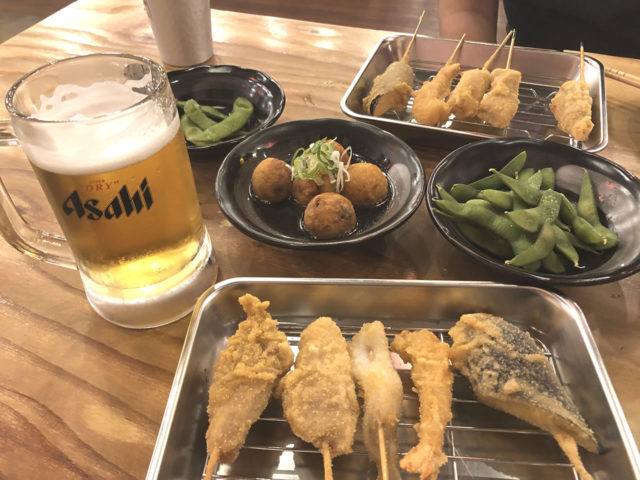 満足なビールと料理